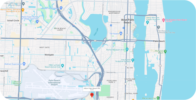 Map of Eudemonia venue in West Palm Beach, FL