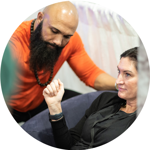 Image of Breathwork teacher and attendee at Eudēmonia Summit 2024